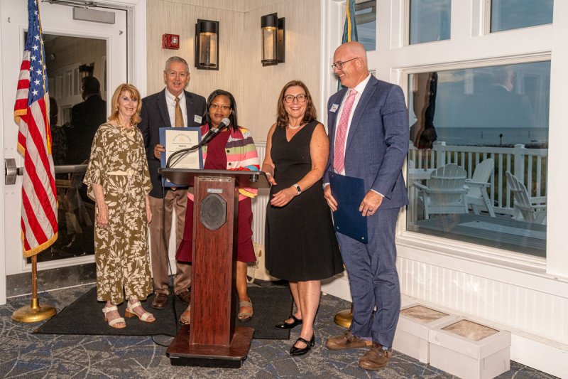 State legislators honored the Lewes Chamber of Commerce with proclamations at the installation dinner. Shown are (l-r) Betsy Reamer, executive director; Ray Book, past president; Rep. Alonna Berry, D-Milton; Rep. Claire Snyder-Hall, D-Rehoboth Beach; and Sen. Russ Huxtable, D-Lewes.